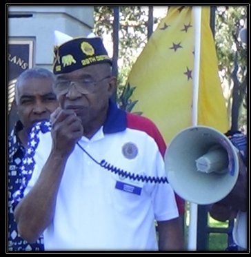 The Honorable Oliver Taylor, District 29 Commander of the American Legion, speaks out at a Veterans Revolution Sunday Rally outside the Los Angeles VA supporting the Federal Judgment against VA Secretary Shinseki and protesting the Appeal of the Judgment.