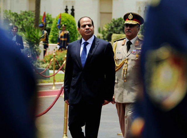 The Inaugural parade for president Abdel Fattah El Sisi at Cairo’s Ittehadya Presidential palace – June 8, 2014