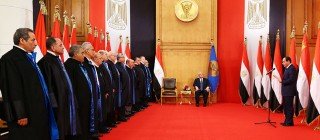 El Sisi is sworn in as Egypt’s new President before the honorable judges of Egypt’s supreme constitutional court 