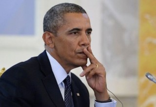 President Obama in a moment of contemplation