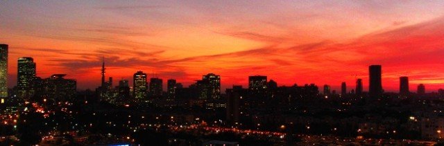 Sunset over Tel Aviv