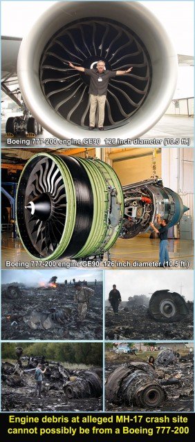 Alleged Crash site engine debis not from B-777