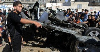 Residents see aftermath of IAF strike on Gaza strip