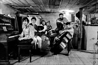 Inside the bunkhouse studio. Owners of estates in Woodstock in the 60's were quite popular.