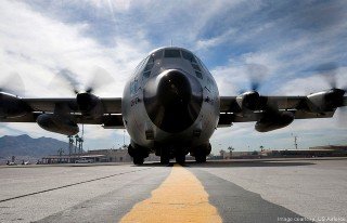 HC-130J Super Hercules military transport aircraft