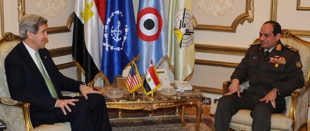 Secretary Kerry with Egypt's al-Sisi