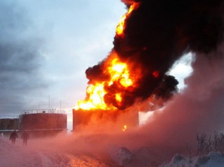 Oil terminal fire, July 30, Tbilisi, Georgia