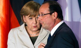 Angela Merkel with Francois Hollande