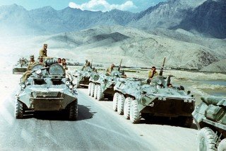 Soviet troops leaving Afghanistan, 1988