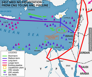 This is one of many phony gas field maps...nothing off of Gaza, or hitting the Syrian shoreline