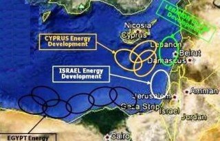 Oil and gas fields in the South East Mediterranean Sea