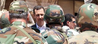 President Assad meets with Syrian troops