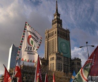 A 2013 march of Hungary's nationalist party - Jobbik 