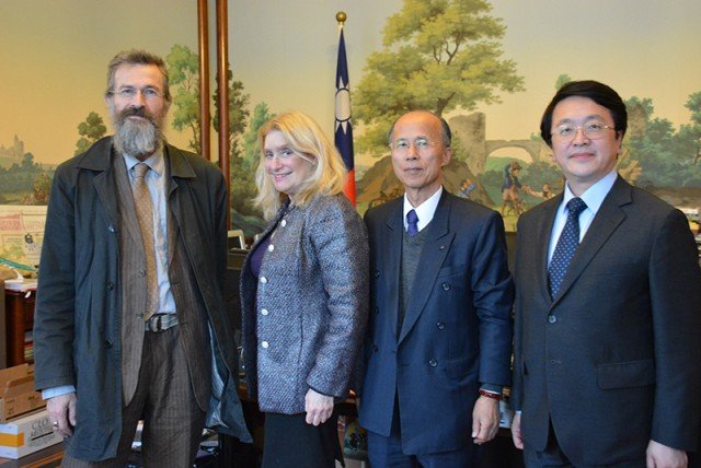 Mark, Jane, Ambassador Lu and Chi-tao Wen First Secretary to Ambassador Lu