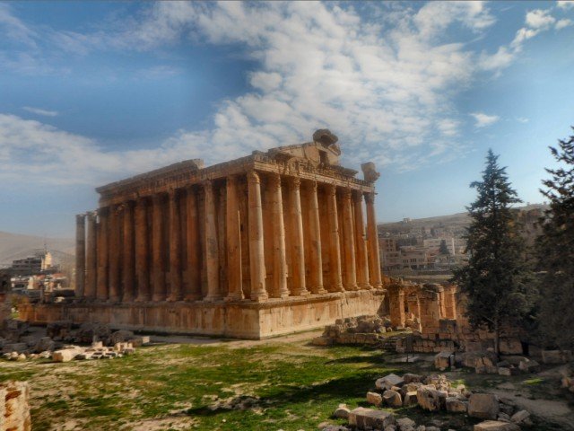 Temple of Bacchus, Baalbek, Bekaa, Lebanon