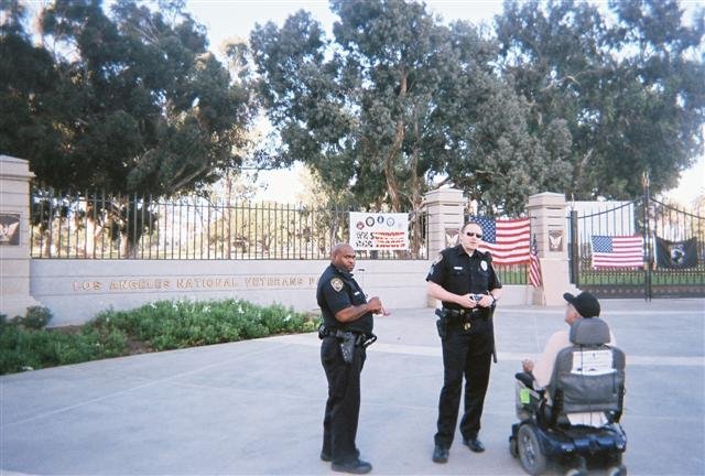 Veteran Steve Palmer (deceased) in one of many confrontations with Waxman's thugs