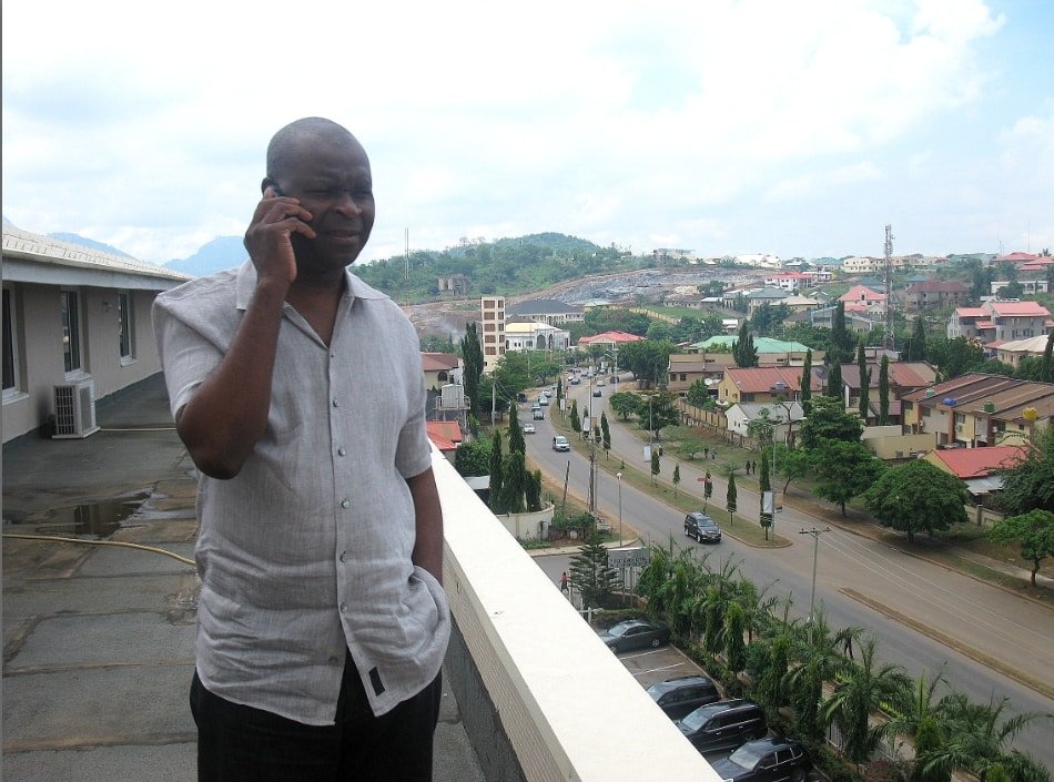 VT's Harry Erivona (Taken on the penthouse terrace of the Protea Hotel, Abuja by Gordon Duff