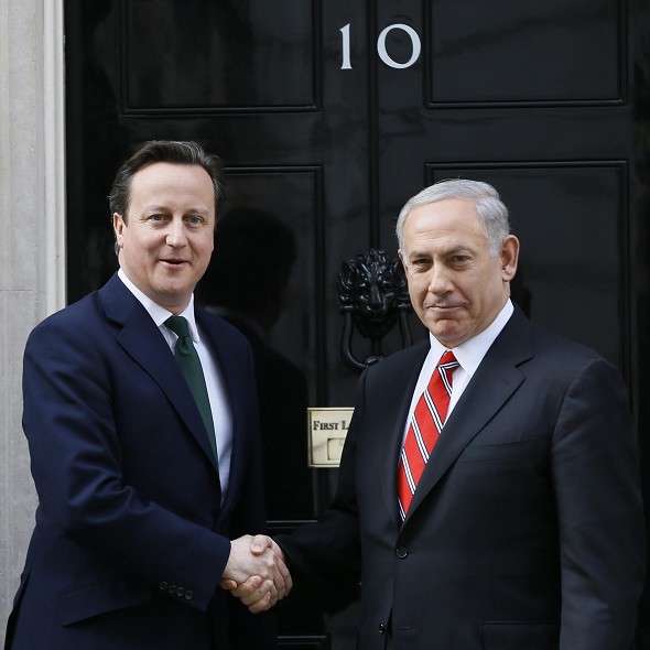 Cameron greets Netanyahu