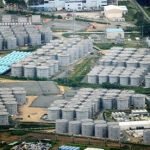 Tanks of contaminated water at the Fukushima Daiichi plant, in Japan.
