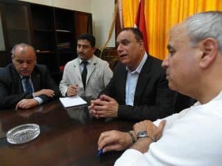With the governor of Homs in June, 2014 (2nd on R)...Jim Dean archives