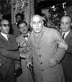 Irans Mossadegh under arrest and under going his Western coup show trial