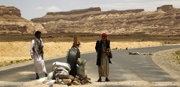 A "lightly defended" checkpoint in Yemen