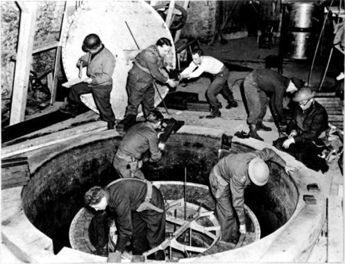 German nuclear pile, 1945 (near Stuttgart)
