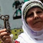 palestinian woman with key