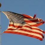 US FLAG TORN