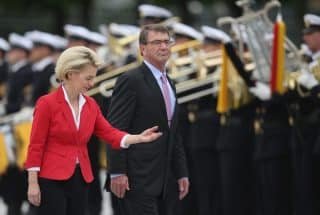 Ash Carter with his German counterpart