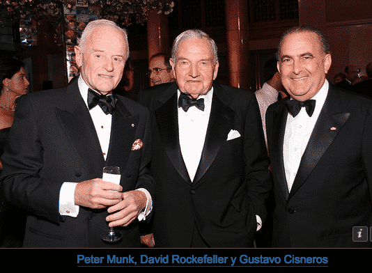 Peter Munk with David Rockefeller and