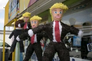 Donald Trump pinatas hang at Pinata Party Palace in Austin, Texas, August 5, 2015. Store owner, Jorge Salazar says the Trump pinatas have become pretty popular since Trump's derogatory statements regarding Mexican immigrants.