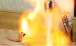 Water on fire - gas in household pipelines due to the fracking industry