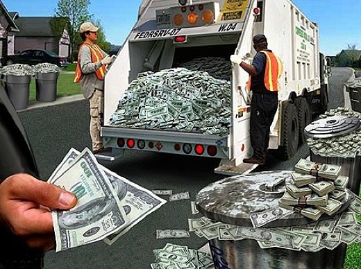 The banksters hoard the gold for themselves, then bury us under garbage money