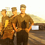 Gordon as a Marine grunt, whose smile would not last