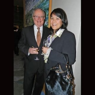 Tracey McVicar drinking with Doug Pearce, CEO of bcIMC, is on the Board of Directors of bcIMC, CAI Private Equity Partners (General Alexander Haig and Lt. Colonel Michael Aquino founders), and BC Hydro