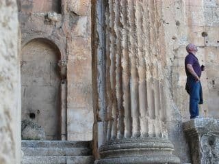 Mike Harris with the VT crew in Baalbek, Dec. 2014, after the Syrian ounter-terrorism conference