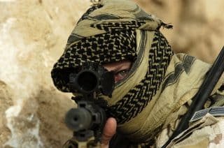 SF Sniper Prepares for Operation