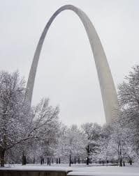 St Louis Arch in Winter - National Park Service